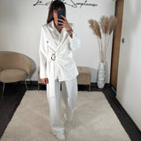 ENSEMBLE BLAZER BLANC MERYL - La Petite Somptueuse