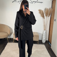 ENSEMBLE BLAZER NOIR MERYL - La Petite Somptueuse