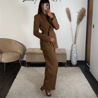 ENSEMBLE BLAZER + PANTALON CAMEL KENZO - La Petite Somptueuse