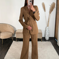 ENSEMBLE BLAZER + PANTALON CAMEL KENZO - La Petite Somptueuse