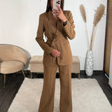 ENSEMBLE BLAZER + PANTALON CAMEL KENZO - La Petite Somptueuse