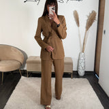 ENSEMBLE BLAZER + PANTALON CAMEL KENZO - La Petite Somptueuse