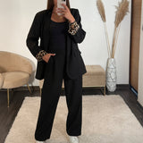 ENSEMBLE BLAZER + PANTALON NOIR LEO - La Petite Somptueuse