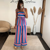 ENSEMBLE BLEU ET FUCHSIA SUNY - La Petite Somptueuse