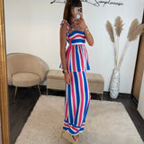 ENSEMBLE BLEU ET FUCHSIA SUNY - La Petite Somptueuse