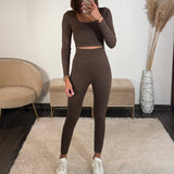 ENSEMBLE DE SPORT MARRON ZAC - La Petite Somptueuse