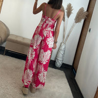 ENSEMBLE FUCHSIA FEUILLE - La Petite Somptueuse