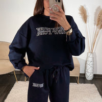 ENSEMBLE JOGGING BLEU NEW YORK - La Petite Somptueuse