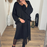 ENSEMBLE PULL + ROBE TULLE NOIRE - La Petite Somptueuse