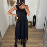 ENSEMBLE PULL + ROBE TULLE NOIRE - La Petite Somptueuse