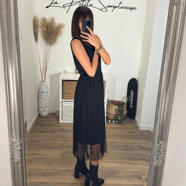 ENSEMBLE PULL + ROBE TULLE NOIRE - La Petite Somptueuse