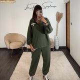 ENSEMBLE SURVETEMENT AMOUR KAKI - La Petite Somptueuse