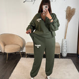 ENSEMBLE SURVETEMENT AMOUR KAKI - La Petite Somptueuse