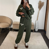 ENSEMBLE SURVETEMENT AMOUR KAKI - La Petite Somptueuse