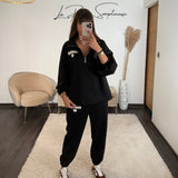 ENSEMBLE SURVETEMENT AMOUR NOIR - La Petite Somptueuse