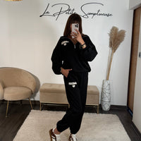 ENSEMBLE SURVETEMENT AMOUR NOIR - La Petite Somptueuse