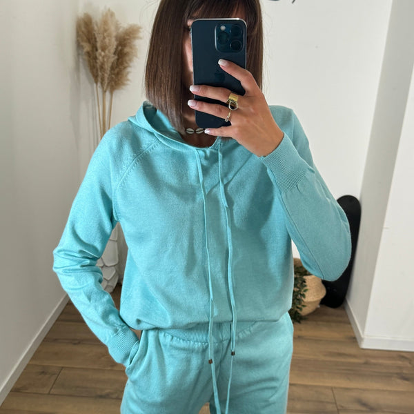 ENSEMBLE SWEAT BLEU JOANNY - La Petite Somptueuse