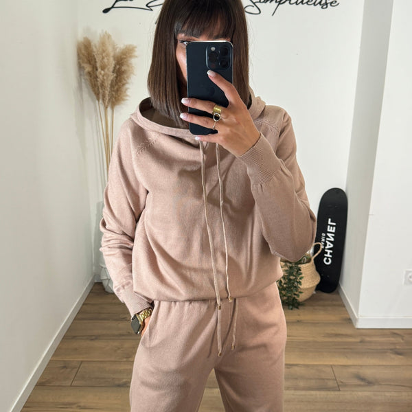 ENSEMBLE SWEAT CAMEL JOANNY - La Petite Somptueuse