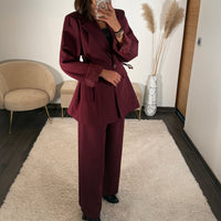 ENSEMBLE TAILLEUR BORDEAUX ADAM - La Petite Somptueuse