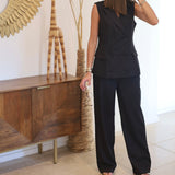 ENSEMBLE TAILLEUR NOIR YAEL - La Petite Somptueuse