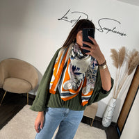 FOULARD ORANGE ESTIA - La Petite Somptueuse