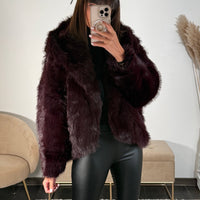 FOURRURE BORDEAUX ZELLY - La Petite Somptueuse