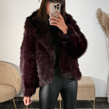 FOURRURE BORDEAUX ZELLY - La Petite Somptueuse