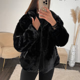 FOURRURE NOIRE MADDY - La Petite Somptueuse