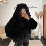 FOURRURE NOIRE ZELLY - La Petite Somptueuse