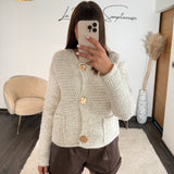 GILET BEIGE BOUTONS DOREES LOU - La Petite Somptueuse