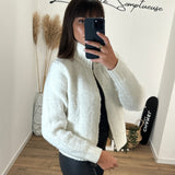 GILET BLANC MANAE - La Petite Somptueuse