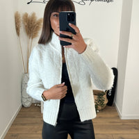 GILET BLANC MANAE - La Petite Somptueuse