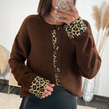 GILET BORDURE LEOPARD EDGAR - La Petite Somptueuse
