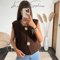 GILET CHOCO SANS MANCHE SOLEIL - La Petite Somptueuse
