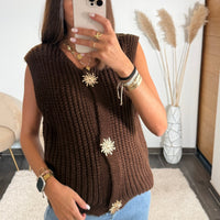 GILET CHOCO SANS MANCHE SOLEIL - La Petite Somptueuse
