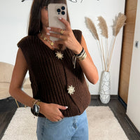 GILET CHOCO SANS MANCHE SOLEIL - La Petite Somptueuse