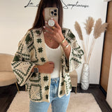 GILET CROCHET BEIGE ET KAKI NOVA - La Petite Somptueuse
