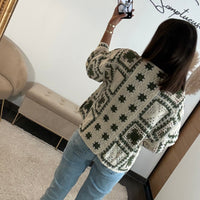 GILET CROCHET BEIGE ET KAKI NOVA - La Petite Somptueuse