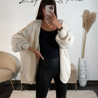 GILET ECRU EZIO - La Petite Somptueuse