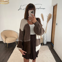 GILET EN LAINE CHOCO - La Petite Somptueuse