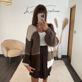 GILET EN LAINE CHOCO - La Petite Somptueuse