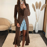 GILET LONG CHOCO - La Petite Somptueuse