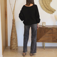 GILET MAILLE BABY BLACK - La Petite Somptueuse