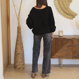 GILET MAILLE BABY BLACK - La Petite Somptueuse