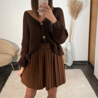 GILET MAILLE BABY CHOCO - La Petite Somptueuse