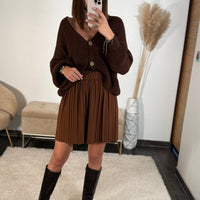 GILET MAILLE BABY CHOCO - La Petite Somptueuse