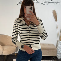 GILET MARINIERE ARIEL - La Petite Somptueuse