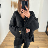 GILET NOIR MARTY - La Petite Somptueuse