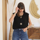 GILET NOIR SANS MANCHE SOLEIL - La Petite Somptueuse