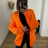 GILET PALMIERS ORANGE - La Petite Somptueuse